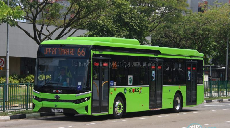 Bus 66 - Tower Transit BYD BC12A04 (SG3198G)