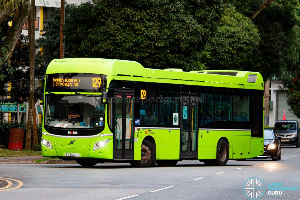 Bus 129 - SBS Transit Volvo B5LH (SG3027S)