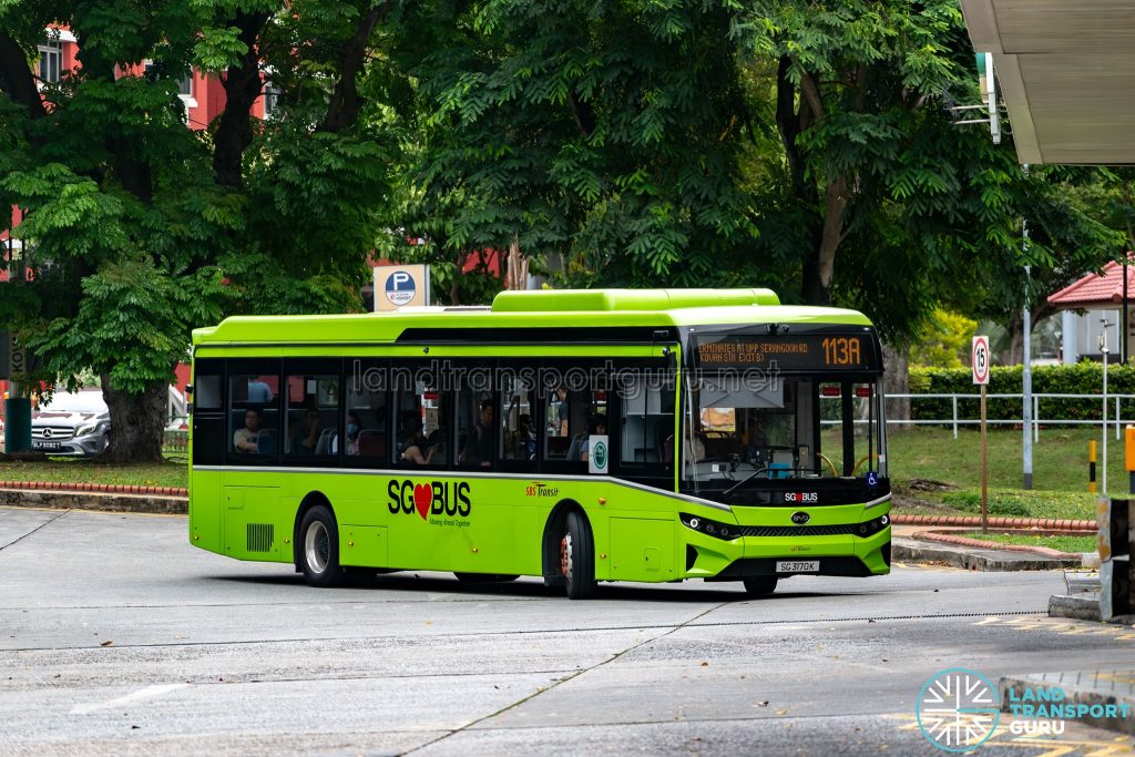 Bus 113A - SBS Transit BYD BC12A04 (SG3170K)