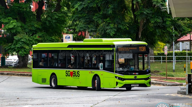 Bus 113A - SBS Transit BYD BC12A04 (SG3170K)