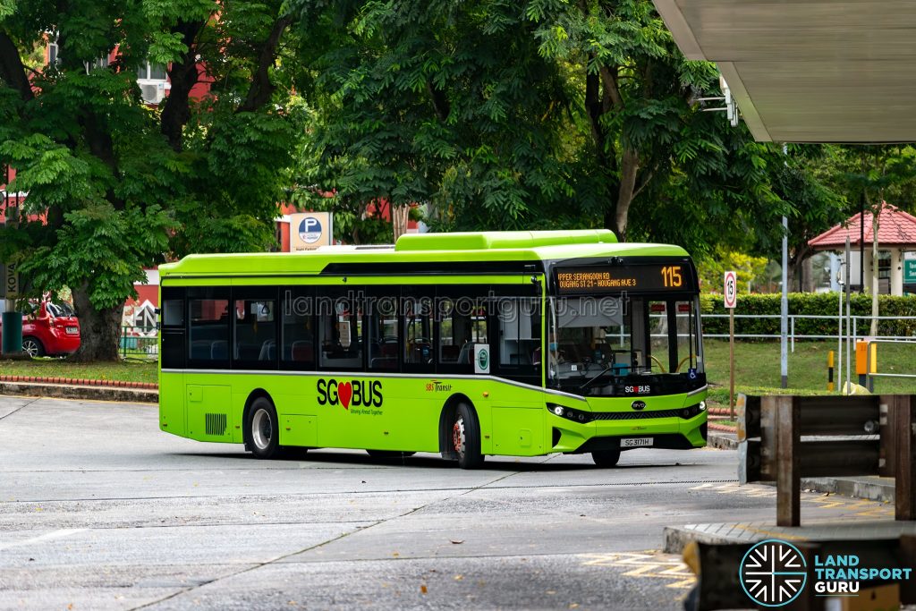 Bus 115 - SBS Transit BYD BC12A04 (SG3171H)