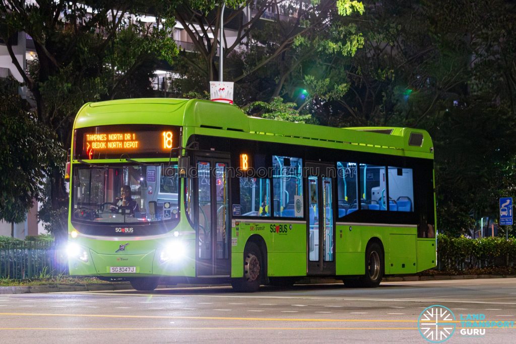 Bus 18 - SBS Transit Volvo B5LH (SG3047J)