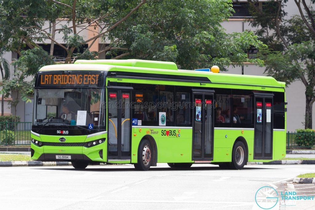 LRT Bridging East - SBS Transit BYD BC12A04 (SG3119K)