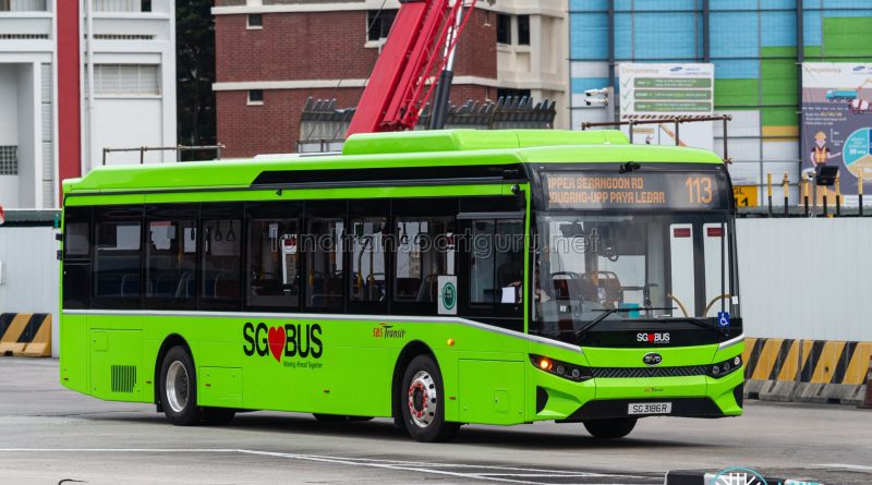 Bus 113 - SBS Transit BYD BC12A04 (SG3186R)