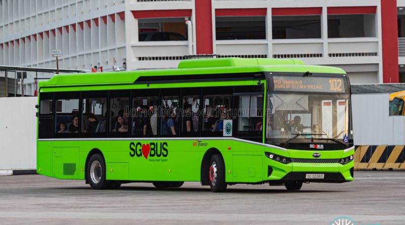 Bus 102 - SBS Transit BYD BC12A04 (SG3228D)