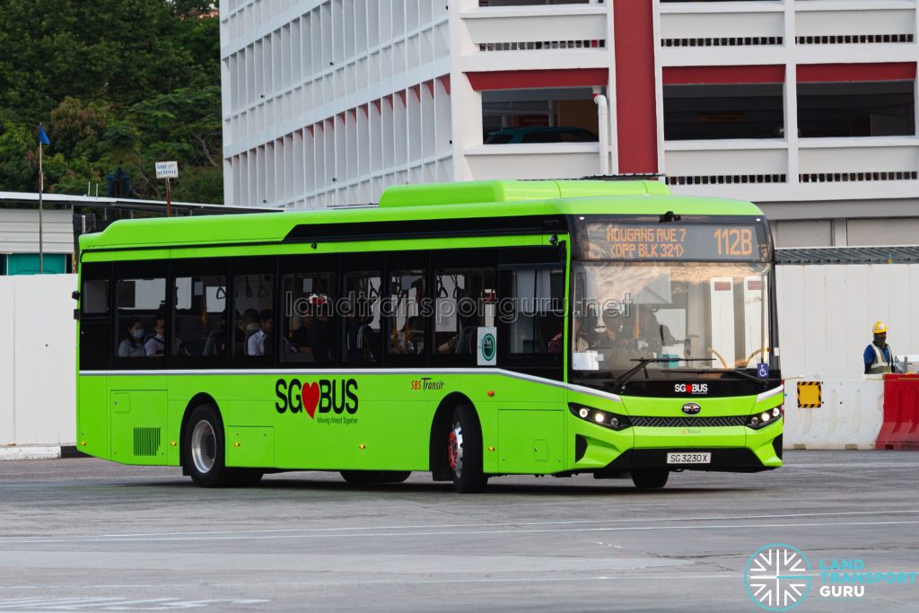 Bus 112B - SBS Transit BYD BC12A04 (SG3230X)