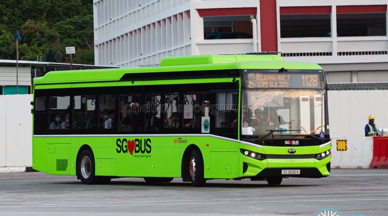 Bus 112B - SBS Transit BYD BC12A04 (SG3230X)