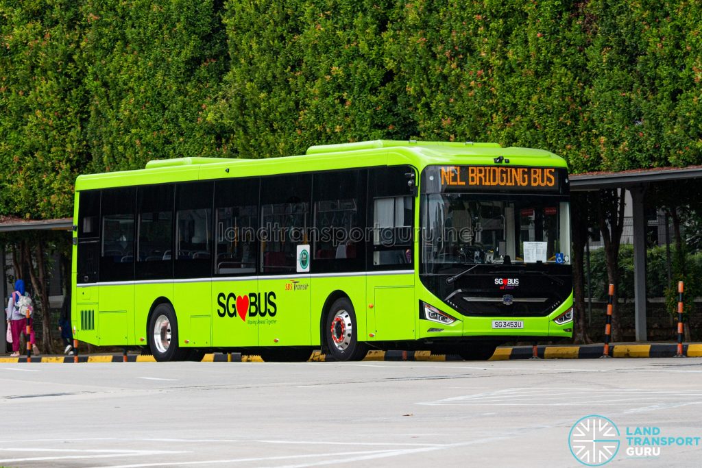 NEL Bridging Bus - SBS Transit Zhongtong N12 (SG3453U)