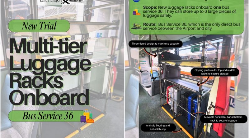 Trial of Luggage Racks on Bus Service 36 | Land Transport Guru