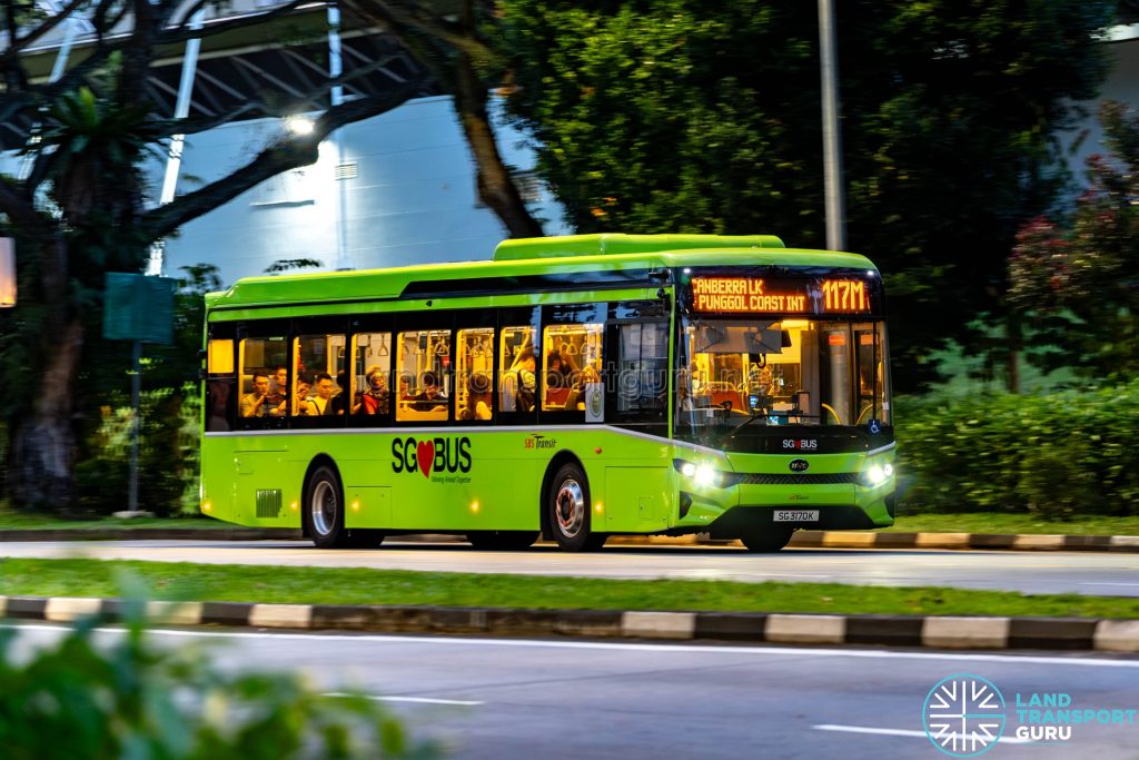 Bus 117M - SBS Transit BYD BC12A04 (SG3170K)