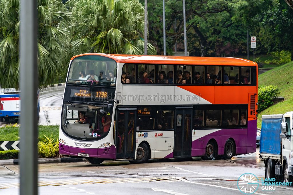 Bus 179B - SMRT Buses Volvo B9TL Wright (SBS3642D)