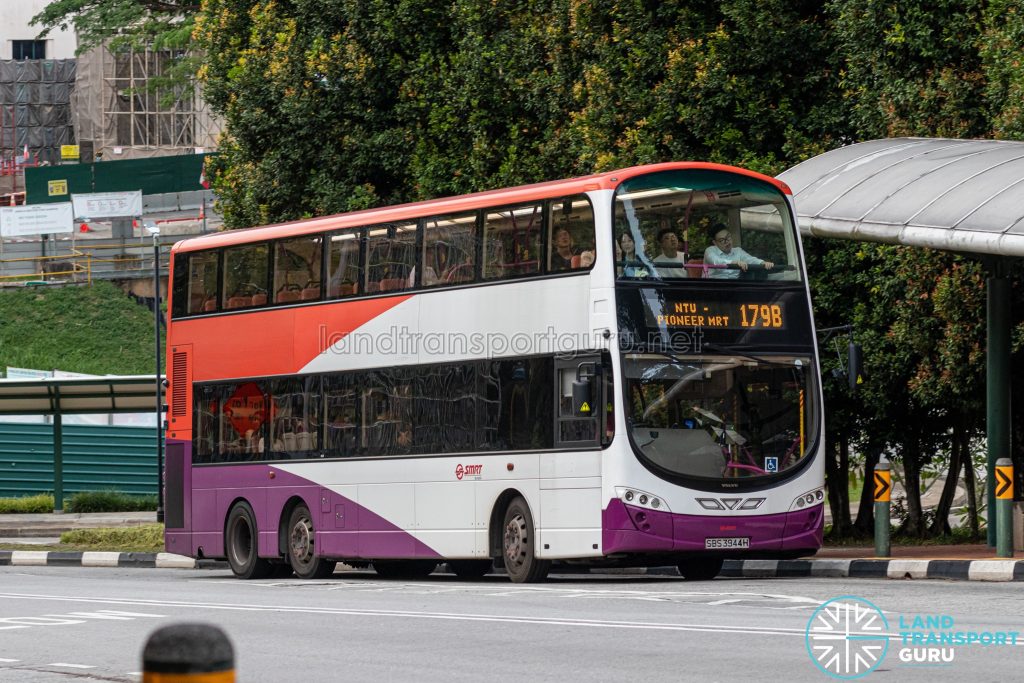 Bus 179B - SMRT Buses Volvo B9TL Wright (SBS3944H)