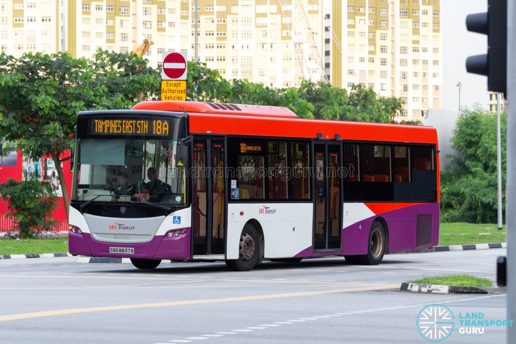 Bus 18A - SBS Transit Scania K230UB (SBS8837B)