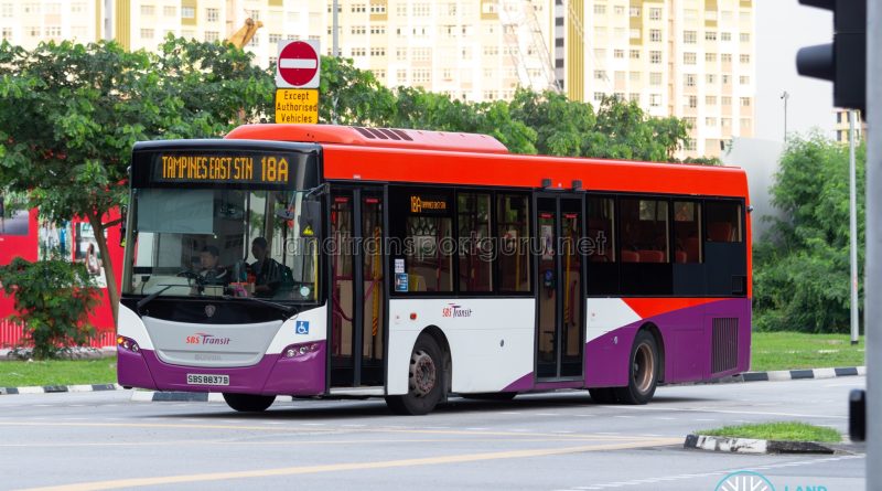 Bus 18A - SBS Transit Scania K230UB (SBS8837B)