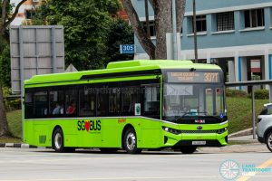 Bus 307T - SMRT Buses BYD BC12A04 (SG3263B)