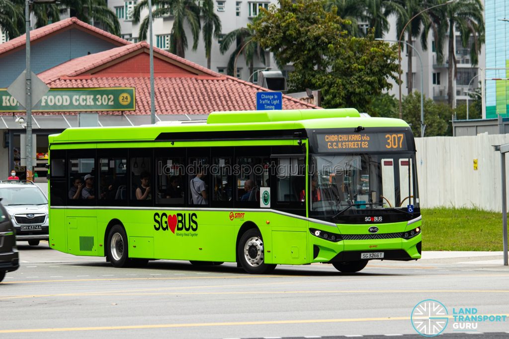 Bus 307 - SMRT Buses BYD BC12A04 (SG3266T)