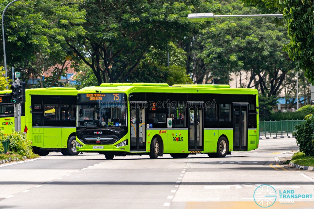 Bus 75 - SMRT Buses Zhongtong N12 (SG3456L)