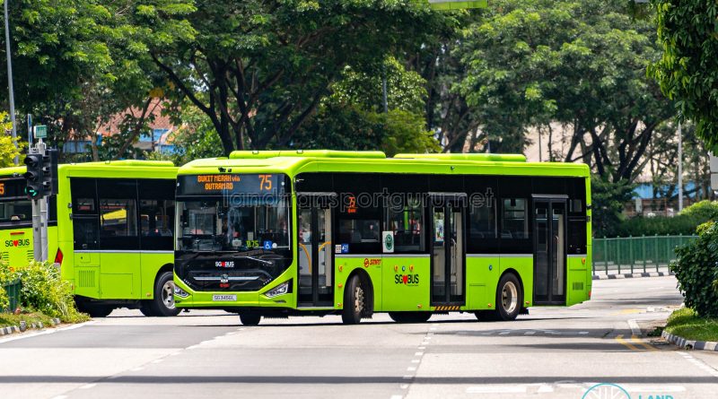 Bus 75 - SMRT Buses Zhongtong N12 (SG3456L)