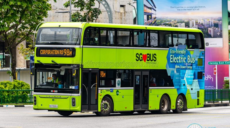 Bus 98M - Tower Transit Yutong E12DD (SG7003J)