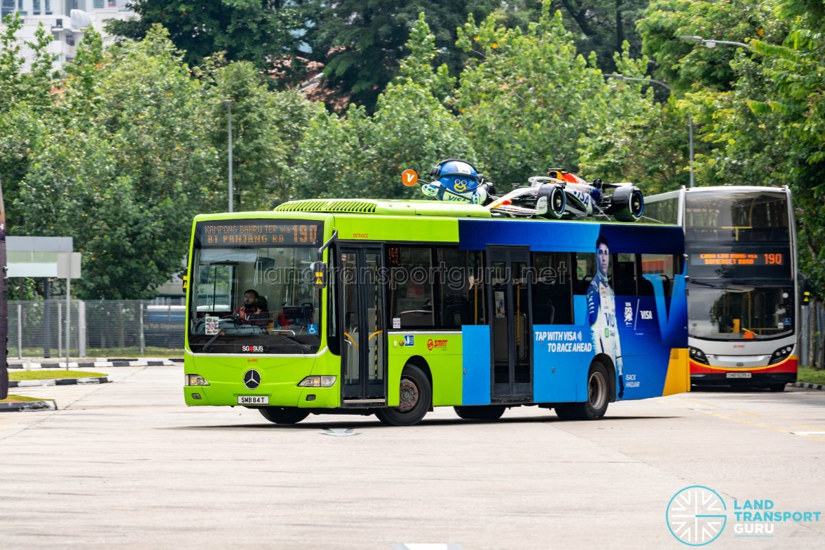 Bus 190 – SMRT Buses Mercedes-Benz OC500LE (SMB84T) [F1 Visa] | Land ...