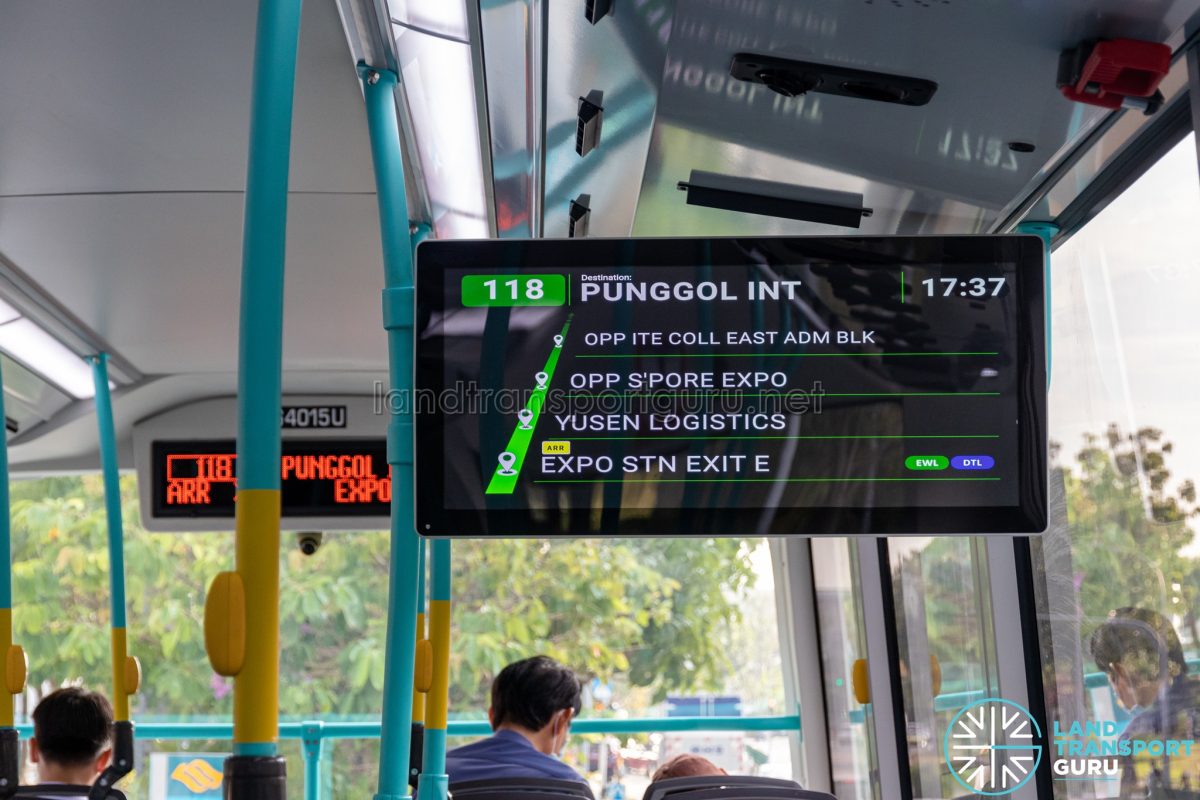 CRRC eD12 Interior – Upper Deck PIDS Screen | Land Transport Guru