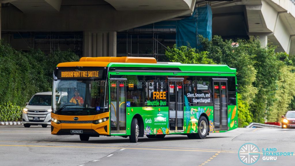 Sentosa-Harbourfront Free Shuttle - Tower Transit BYD BC12A04 (PD3123Z)