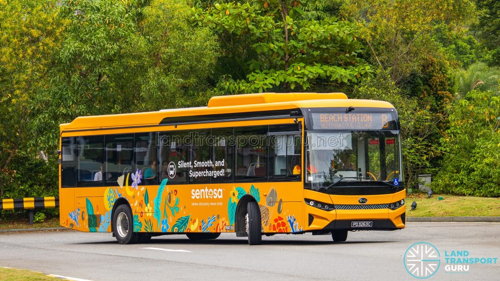 Sentosa Bus B - Tower Transit BYD BC12A04 (PD3263C)