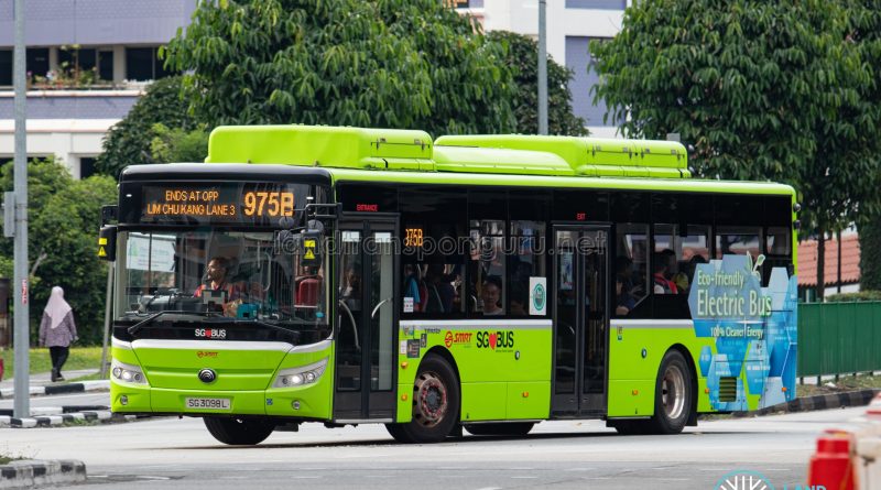 Bus 975B - SMRT Buses Yutong E12 (SG3098L)