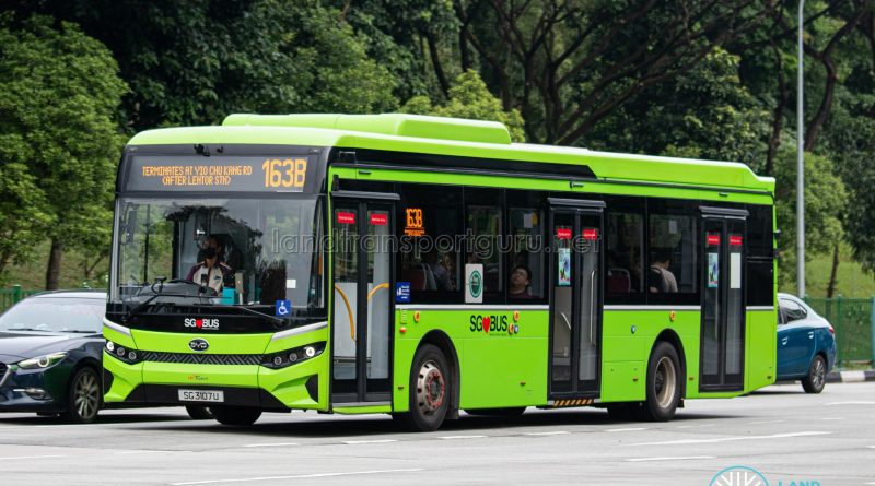 Bus 163B - SBS Transit BYD BC12A04 (SG3107U)