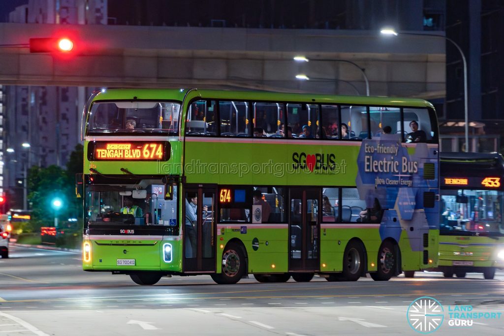 Bus 674 - Tower Transit Yutong E12DD (SG7004G)