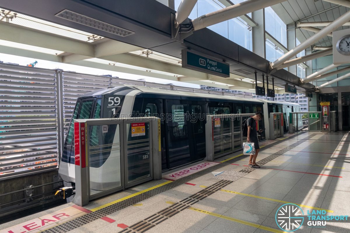 Mitsubishi Crystal Mover (C810D) train departing Punggol station | Land ...