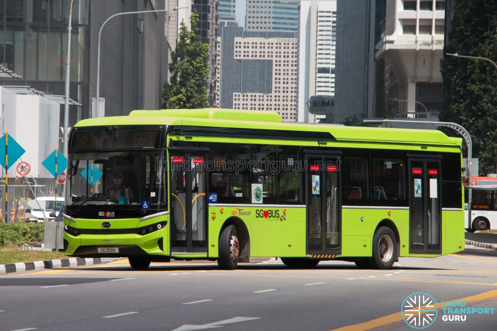 Bus 660M - SBS Transit BYD BC12A04 (SG3119K)