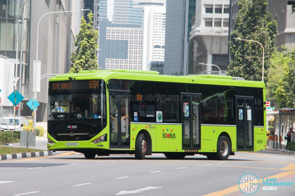 Bus 654 - SBS Transit Zhongtong N12 (SG3432E)