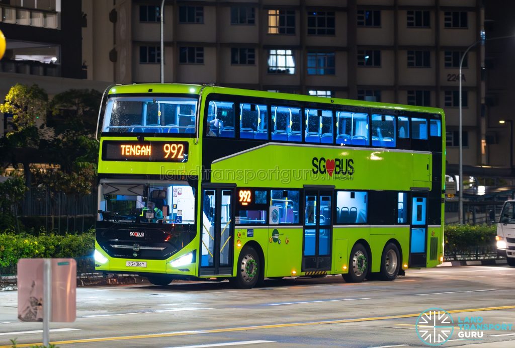 Bus 992 - Tower Transit Zhongtong N12D (SG4014Y)