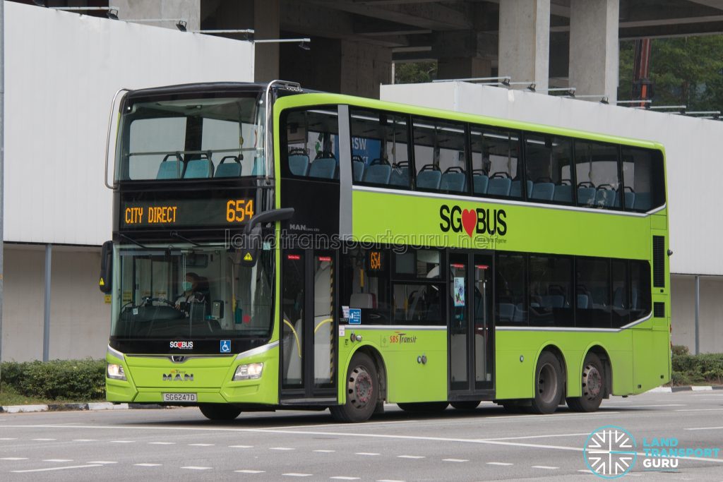 Bus 654 - SBS Transit MAN A95 (SG6247D)