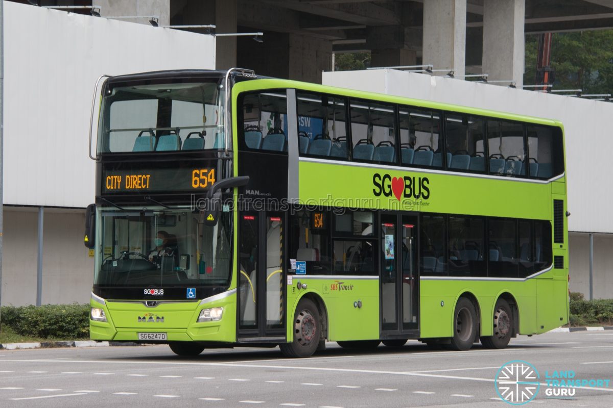Bus 654 – SBS Transit MAN A95 (SG6247D) | Land Transport Guru
