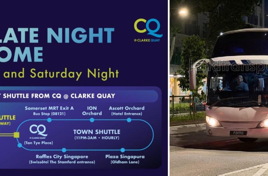 Quiet return of Night Bus Services at Clarke Quay
