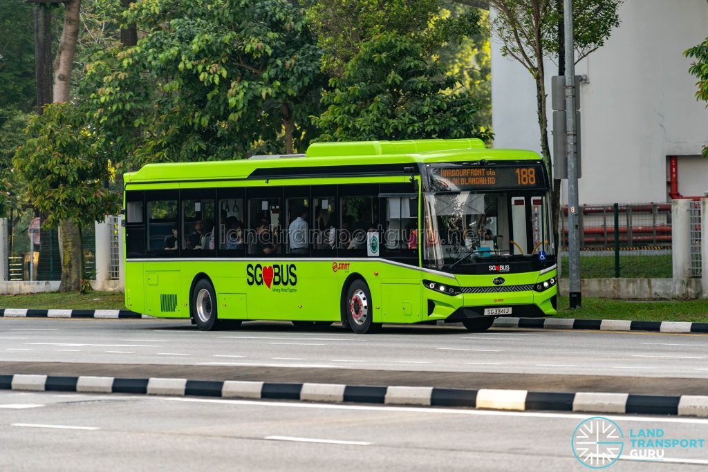 Bus 188 - SMRT Buses BYD BC12A04 (SG3341J)