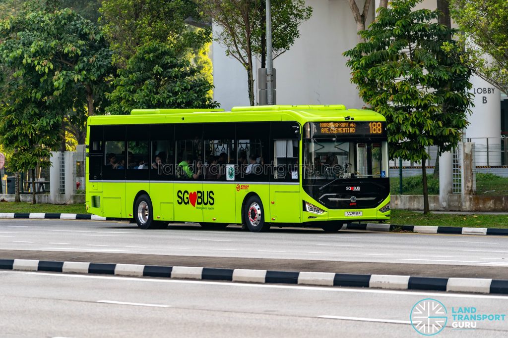 Bus 188 - SMRT Buses Zhongtong N12 (SG3519P)
