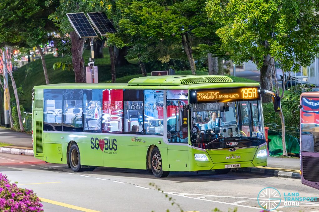Bus 195A - SBS Transit MAN A22 (SG1880H)