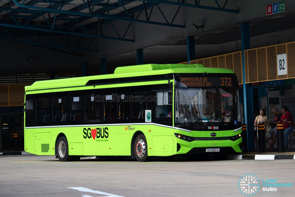 Bus 372 - SBS Transit BYD BC12A04 (SG3221Y)