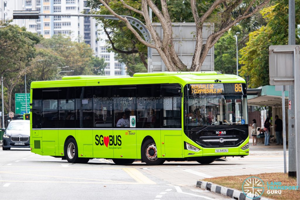 Bus 86 - SBS Transit Zhongtong N12 (SG3453U)