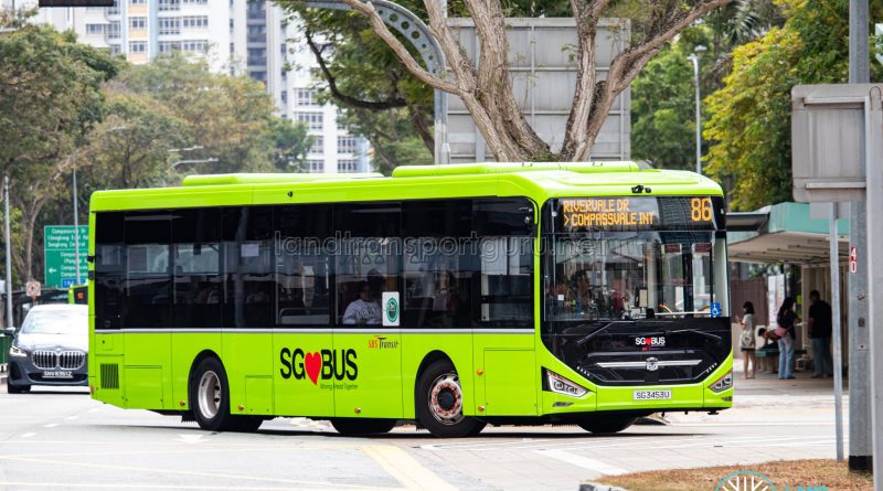 Bus 86 - SBS Transit Zhongtong N12 (SG3453U)