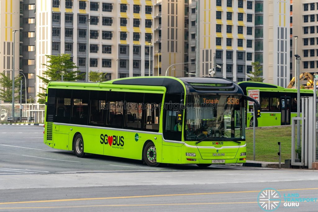 Bus 831G - Tower Transit MAN A22 (SG1707B)