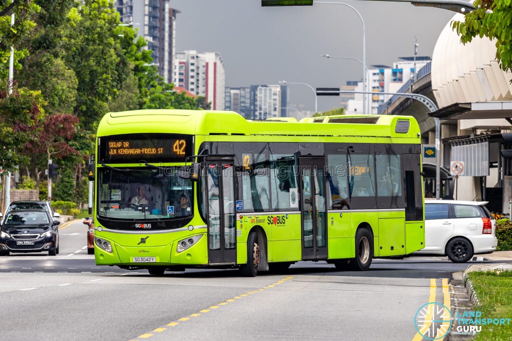 Bus 42 - SBS Transit Volvo B5LH (SG3042Y)