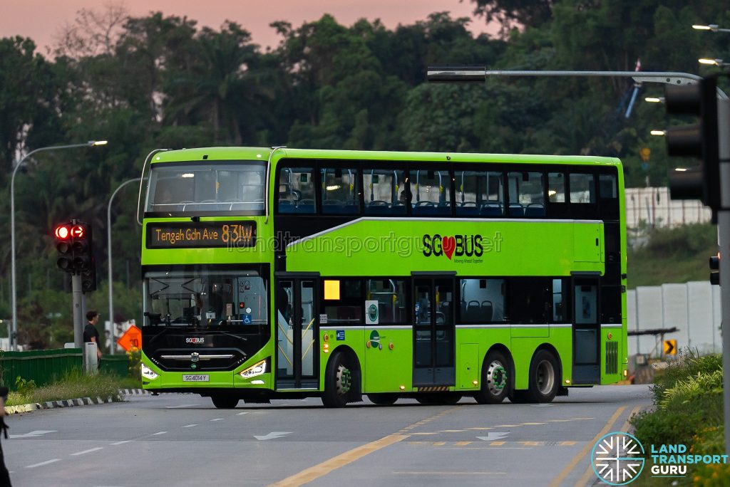 Bus 831W - Tower Transit Zhongtong N12D (SG4014Y)