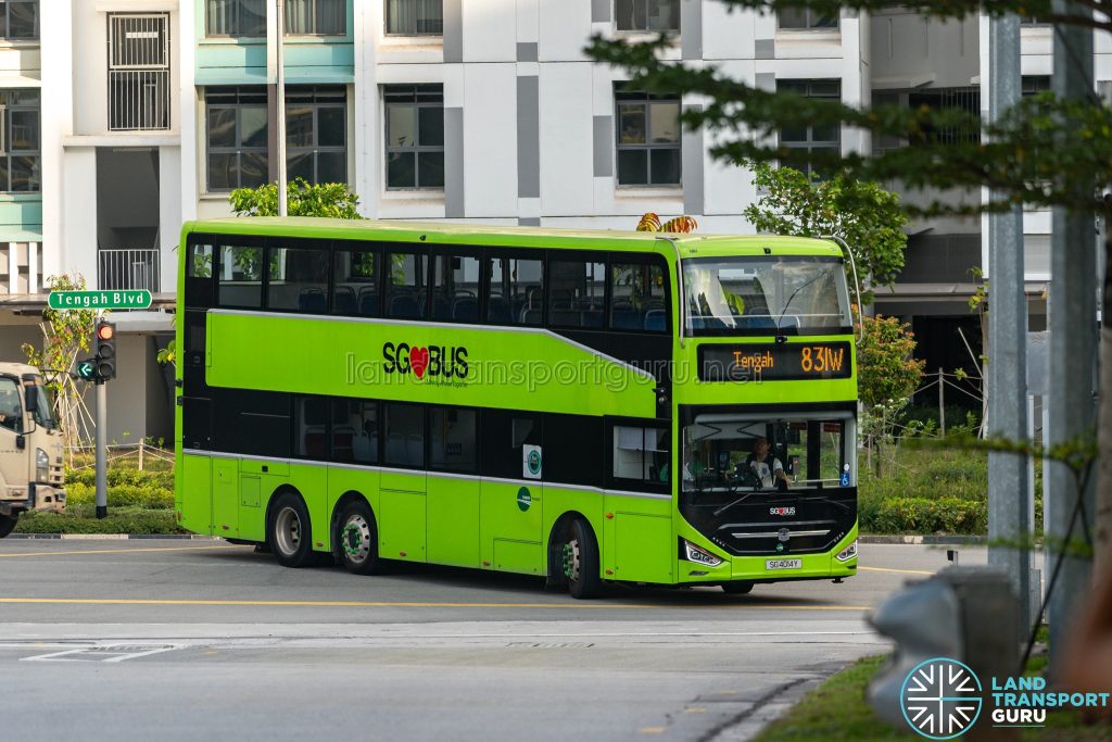 Bus 831W - Tower Transit Zhongtong N12D (SG4014Y)