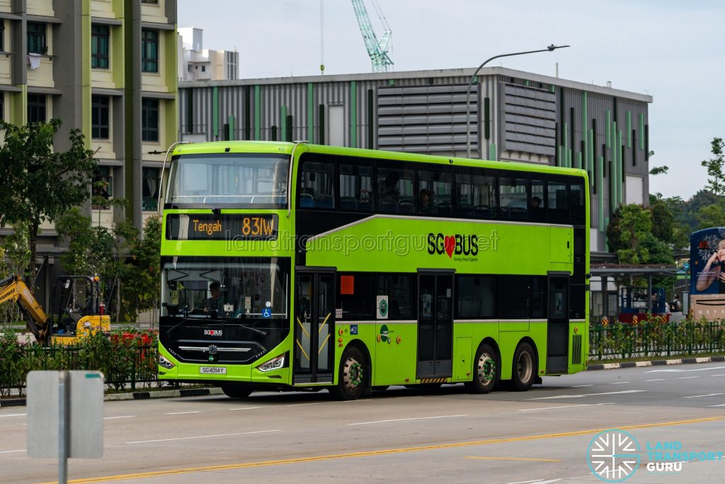 Bus 831W - Tower Transit Zhongtong N12D (SG4014Y)